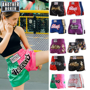 ANOTHERBOXER Mens boxing Shorts Women Embroidery  Muay Thai Shorts Kids MMA Shorts Customized Quick Drying More Colors
