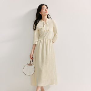 INMAN | New Chinese Style Three Quarter Sleeve Dress