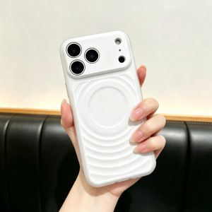 szhaiyu | Luxury Liquid Silicone Water Ripple Phone Case For Magsafe For iPhone 18 17 16 15 14 Pro Max Skin-Feel Shockproof Protect Cover