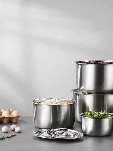 เซ็ทหม้อทำอาหาร ชุดหม้อแขกสแตนเลส รุ่นหนา เซ็ท 3ชิ้น/5ชิ้น