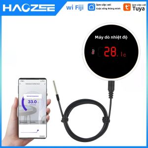 Nhiệt Kế Đo Độ Ẩm WIFI Tuya Với Đầu Dò Bên Ngoài Smart Life Màn Hình Cảm Biến Độ Ẩm Nhiệt Độ Kỹ Thuật Số Cho Tự Động Hóa Gia Đình