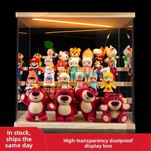 Acrylic Display Box with Light And Door for Figurines And Collectibles Living Room Storage Organizer for Adult Collectors
