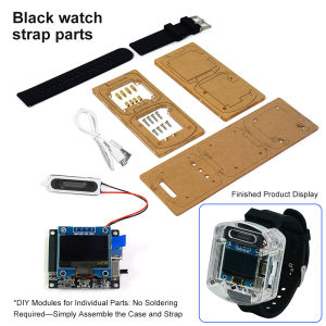GAQQEE | XiaoZhi AI Voice Watch DIY Kit 0.96-Inch OLED Screen AI Conversational ESP32S3N16R8 Voice Development Board Module AI Robot