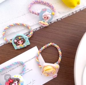 Princess Rubber Band Cute Cartoon Hair Ties Kid Getah Ikat Rambut High Elastic Hair Accessories卡通公主帮发圈皮筋发绳
