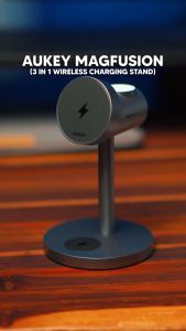 AUKEY LC-MC311 MagFusion 3-in-1 Qi2 15W Magnetic Wireless Charger MFI Certified