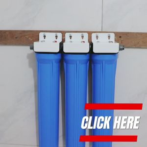 Water Filtration System 3 Stages 20" Slim Type Deepwell Premium Set Up Complete Set of 1 Washable Pleated Filter and 1 Carbon Block 1 Disposable Water Softener Different Variation