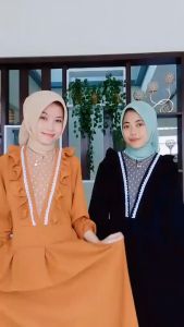 Wilona Maxi Dress/Gamis Terbaru 2024 Kekinian/Termurah/Matt Crinkle/korean style/Dress pesta/polos