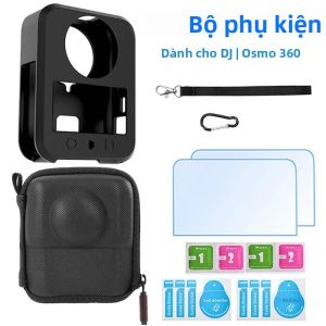Bộ Phụ Kiện DJI OSMO 360 - Vỏ Bảo Vệ Và Túi Đựng Màng Kính Cường Lực Bằng Silicon Cho Máy Quay Video Hành Động Thể Thao