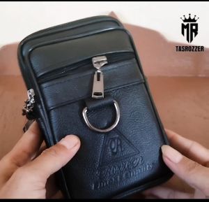 Tas selempang hp pria kulit sapi 100% model ring