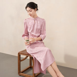 XIANGYING | Elegant Traditional Chinese Style Pink Dress