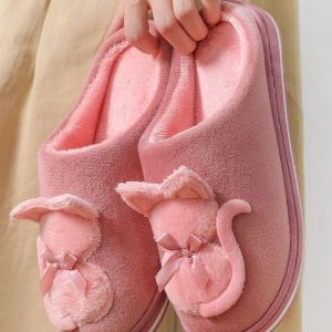 Dép Bông Mùa Đông Chống Trượt Đế Cao Su Đế Mềm Thoải Mái Cho Nam Và Nữ Dép Lê Nhung Mùa Thu Đông Dùng Trong Nhà