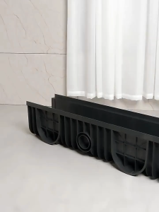 U Shape Resin Drainage Channel Durable Weatherproof Outdoor Drain for Garden Yard Landscape