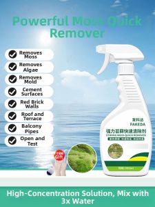FAKEDA | Moss and Algae Remover for Cement Walls Balconies Roofs and Drains