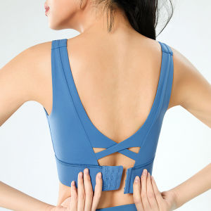 Sports bra integrated womens shock-absorbing running fitness vest high-intensity outdoor training yoga bra summer