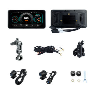 EKIY 6.25" Wireless CarPlay Moto Android Auto GPS Motorcycle Navigation Portable Digital Dashboard Display Screen TPMS Monitor