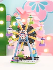 ชุดสวนสนุก ชิงช้าสวรรค์ 609 ชิ้น ของเล่น ตัวต่อ เลโก้ Mini Block ลองเล็กน้อย ของโทรศัพท์ จำนวนตัวต่อ 609 ชิ้น