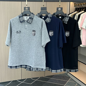 Áo Thun Polo Nam Mùa Hè Tay Ngắn Cổ Polo Thường Ngày Rộng Rãi Thường Ngày Tay Lửng Tay Năm Mảnh Chất Liệu Polyester