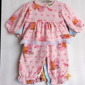 Đồ bộ dài tay bé gái C2H08 (5-11kg) bộ Xốp Gạo quần áo trẻ em sơ sinh quần áo trẻ em dưới 3 tuổi đồ mặc nhà giá rẻ thoáng mát