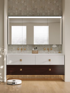 DIPURUI | Two Sinks Integral Rock Plate Washstand