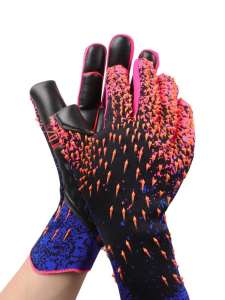 A pair of soccer goalkeeper gloves