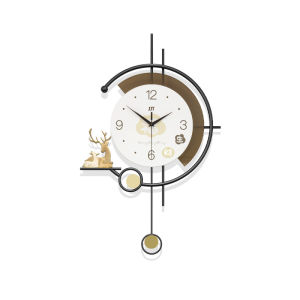 New Fulu Wealth Creation Wall Clock Light Luxury Luxury Luxury Home Decoration Living Room Clock Wall Hanging Non Punching Clock