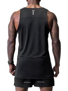 ASRV Mens Muscle Fitness Sports Vest Sleeveless Running Basketball Training Clothes Quick Dry Slimming Trendy Brand round Neck