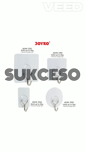 JOYKO Adhesive Hook ADHK-3150 Transparant Rotatable Gantungan Tempel