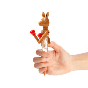 Glowing Kangaroo Boxing Pen Creative Prank Toy for Kids Gift Glowing Whole Pest Control Funny Hand Play Novelty Toy Pen