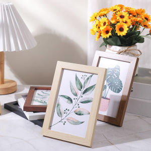 Hoyaa Wooden Photo Frame with Stand 4R 6R A4 Size Display Wall Hang Picture Frame White Home Decor