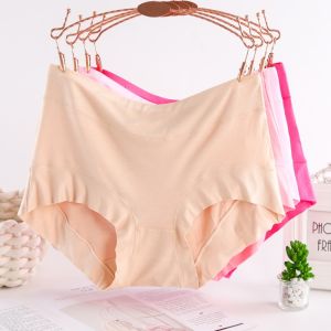 XL-4XL Readyสต็อกกางเกงในสตรีกางเกงในPlusขนาดModalผ้าฝ้ายกลางเอวสูงยืดผ้าฝ้ายเนื้อนุ่มระบายอากาศได้High Cutสุภาพสตรีบางกางเกงในฤดูร้อนขนาดใหญ่คุณภาพสูง