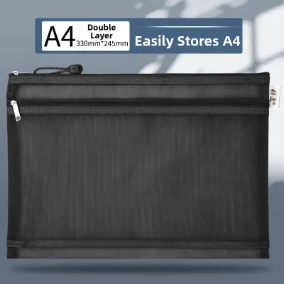 Student Transparent A4 Document Bag With Zipper