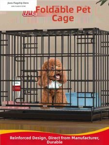 Jiaxun | Collapsible Indoor Dog Cat Cage with Toilet