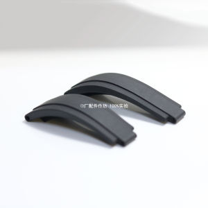 Mens Watch Band Built-In Steel Plate Fluorine Rubber Strap Yacht Gentleman Log 2024 Winter Collection Medium Thickness Matte