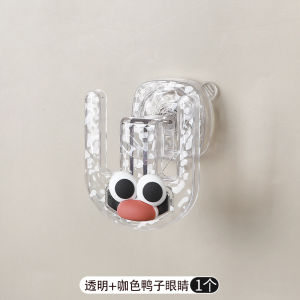 Bathroom Slipper Hook Suction Cup Wall Mounted Shoe Rack Space Saving Bathroom Accessories Plastic No Drilling Required