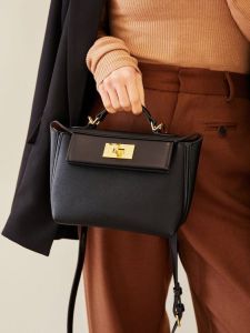 Elegant Versatile Commuter Womens Bag 2025 Autumn New Style Kelly Handbag Simple Atmosphere Shoulder Crossbody Bag