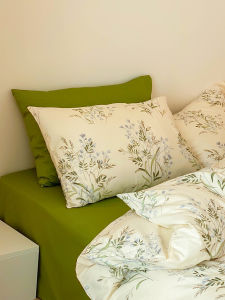 Mộng Non Mùa Xuân Pure Cotton Pillowcase 100% Một Cặp 48cmx74cm Túi Đựng Gối Phong Cách Đồng Quê Một Mảnh Dùng Cho Một Người