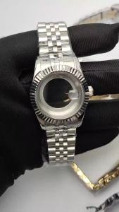 Womens watch case with 31mm stainless steel case polished bevelled bezel sapphire glass lens FIT for NH05 and NH06 movements