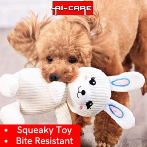 (Ready stock Malaysia) Rabbit Plush Toys For Dogs Animal Puppy Fidget Toys Squeaky Chew Bite Resistant Dog Accessories For Large Dogs