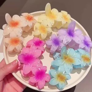 Kẹp Tóc 3 Hoa Sứ Size Lớn Phong Cách Hawaii Đi Du Lịch Biển Hot Trend Thời Trang Cho Nữ