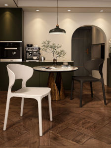 FairCraft Nordic Dining Chair Thickened Plastic Chair With Backrest Coffee Chair Monoblock Chair Study Chair