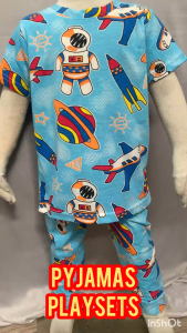 SET BAJU BUDAK BAJU TIDUR BUDAK PLAYSET BUDAK LELAKI BOYS PYJAMA SIZE 2-8 100% COTTON GIRLS PYJAMAS ARABI FASHION