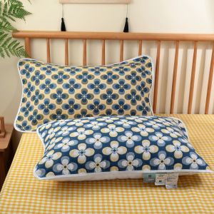 Pure Cotton Flannel Pillowcases Skin-friendly Sweat Absorbent Pair for Home Dormitory Adults 52*78 Bedding Accessories