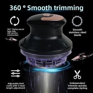 MONLEYTA | Nano Flying Saucer Automatic Self-Service Hair Clipper Mens One Inch Haircut Professional Barber Tool For Lazy People