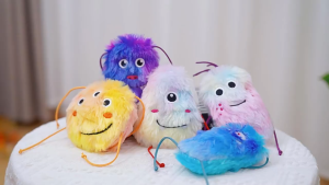 Crinkle sound monster pet toys bite resistantsafe & self play triggers for cat & dog cat toy