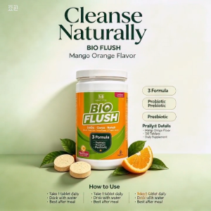 MACIFA Bio Flush 30 Tablets|Natural Gut Detox Bio Flush Tablets | Pre+Pro+Postbiotic Digestive Cleanse Made in Malaysia