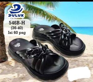 Sandal Silang Rantai Warna Hitam Dewasa 36-40