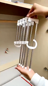 Vixplorn 5 in 1 Stainless Steel Pant Hanger Functional Pants Rack Trouser Rack Storage Pant Hanger Durable