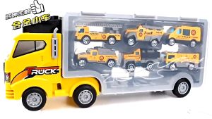 CoolToy Storage Container Truck Vehicle Alloy Pull Back Car Die Cast Car Inertia Mainan