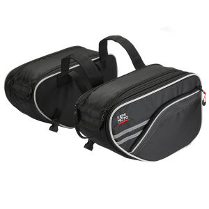 Motorcycle Saddlebags 30L Side Saddle Bags Extendable Pannier Bag Universal for Motorbike Dirt Bike Dual Sport Bike Motorcross