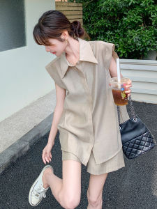 Minimalist Elegant Womens Shirt Set Loose Feel Short Pants Two Piece Suit Chinese Fashion Summer Outfit Simple Stylish Look